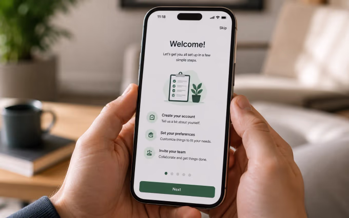 Lista za onboarding koja se automatski popunjava kroz aplikacije